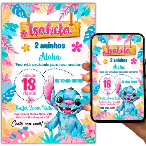 Convite Digital Stitch