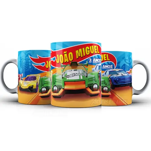 Caneca Hot Wheels Polímero Personalizada