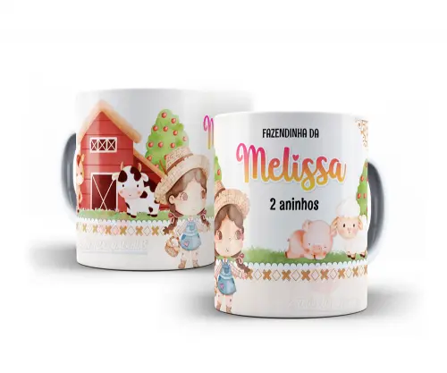 Caneca Fazendinha Polímero Personalizada