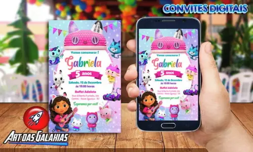Convite Digital a Casa Mágica da Gabby