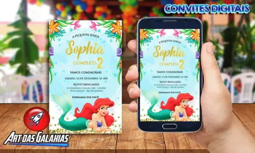 Convite Digital a Pequena Sereia