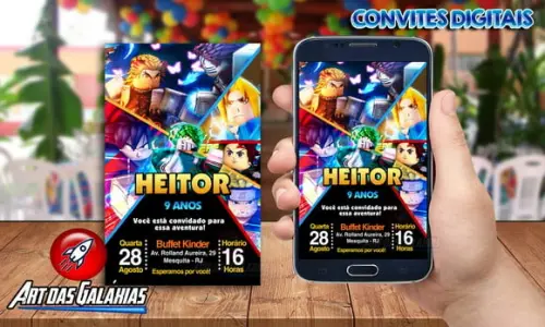 Convite Digital Anime Fighters