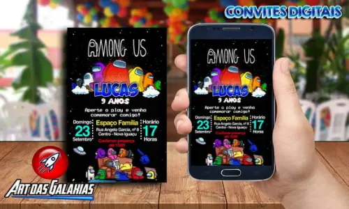 Convite Digital Among Us Mod01