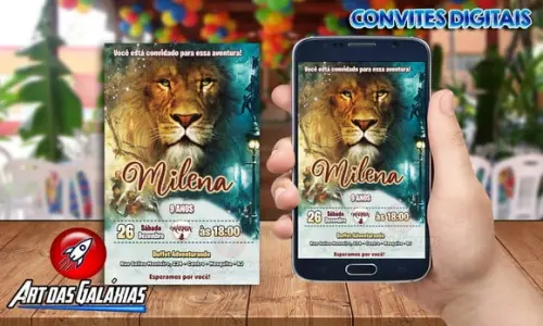 Convite Digital as Crônicas de Nárnia