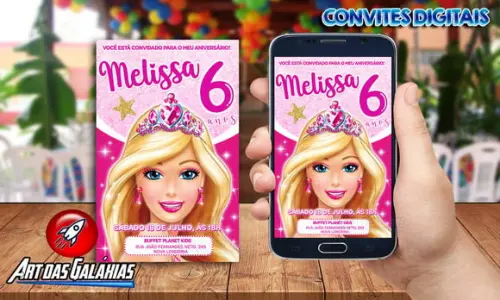 Convite Digital Barbie