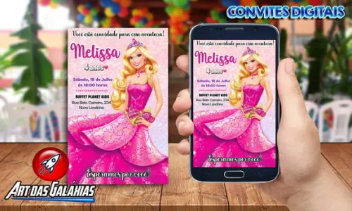 Convite Digital Barbie