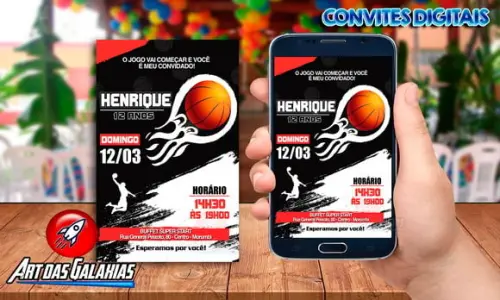Convite Digital Basquete