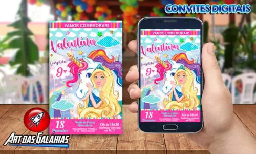 Convite Digital Barbie MOD1