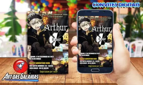 Convite Digital Black Clover