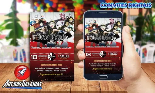 Convite Digital Black Clover