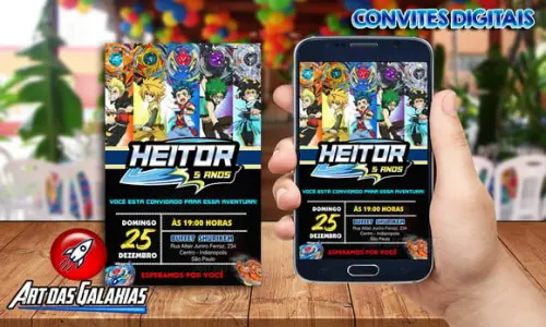 Convite Digital Beyblade