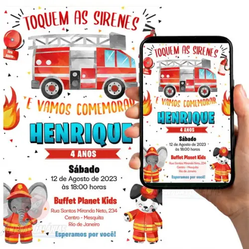 Convite Digital Bombeiros
