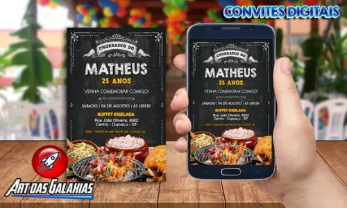Convite Digital Churrasco