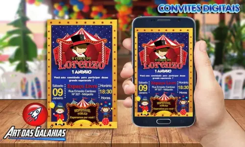 Convite Digital Circo MOD06