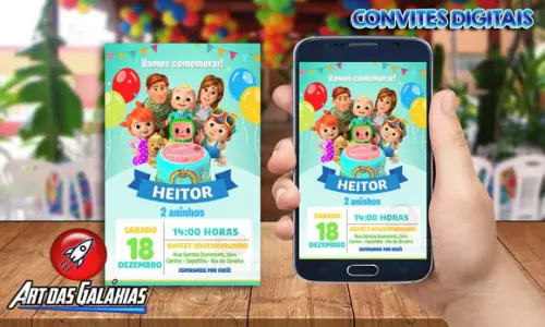 Convite Digital Cocomelon