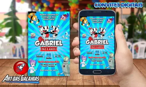 Convite Digital Cuphead