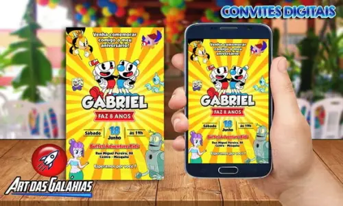 Convite Digital Cuphead