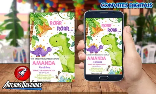 Convite Digital Dinobaby