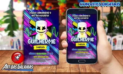Convite Digital Dj Marshmello
