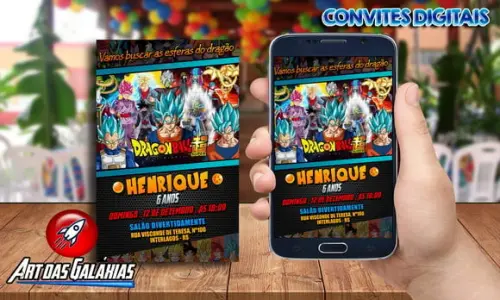 Convite Digital Dragon Ball Z MOD01