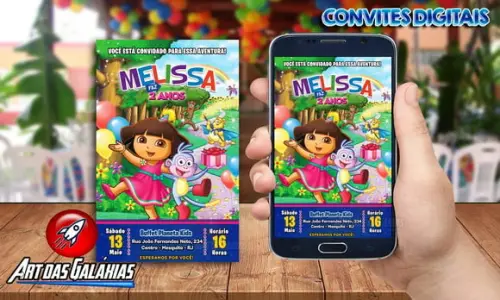 Convite Digital Dora Aventureira