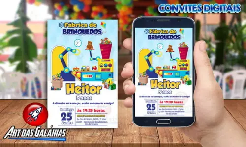 Convite Digital Fábrica de Brinquedos