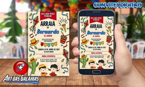 Convite Digital Festa Junina - Arraiá