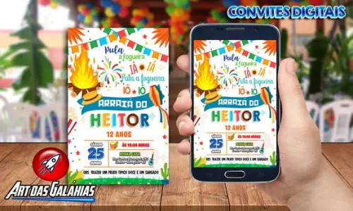 Convite Digital Festa Junina - Arraiá