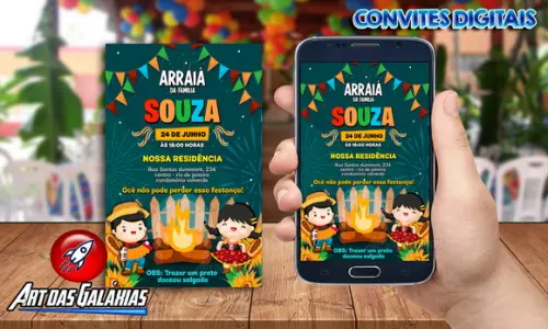 Convite Digital Festa Junina - Arraiá