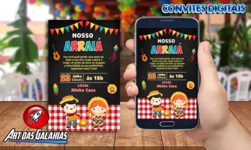 Convite Digital Festa Junina - Arraiá