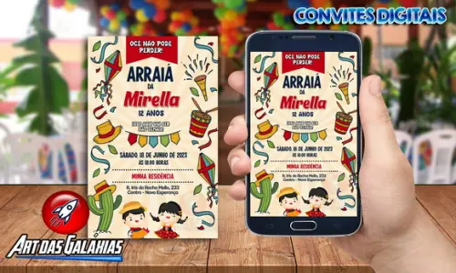 Convite Digital Festa Junina - Arraiá