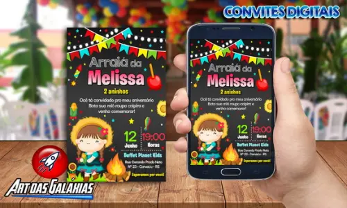 Convite Digital Festa Junina - Arraiá