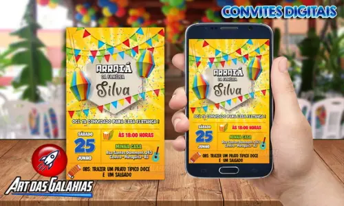 Convite Digital Festa Junina - Arraiá