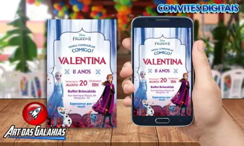 Convite Digital Frozen