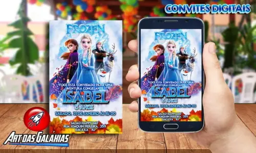 Convite Digital Frozen