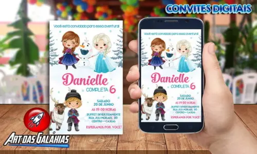 Convite Digital Frozen