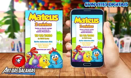 Convite Digital Galinha Pintadinha R