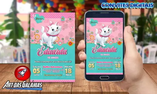 Convite Digital Gatinha Marie