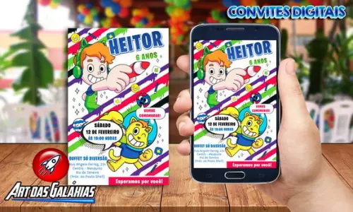 Convite Digital Gato Galactico