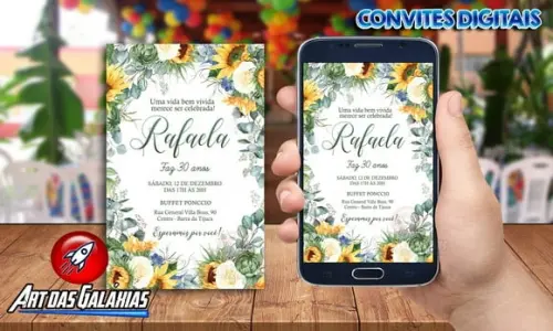 Convite Digital Girassol