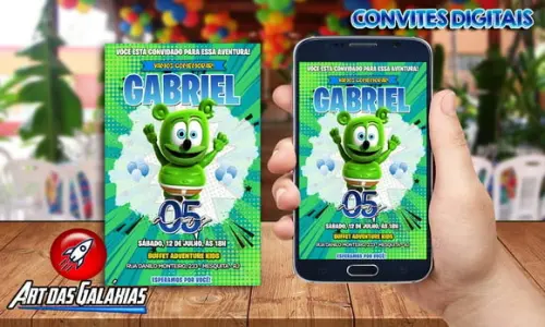 Convite Digital Gummy Bear