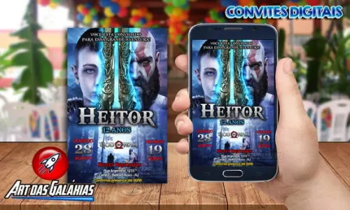 Convite Digital God Of War