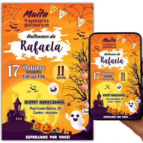 Convite Digital Halloween
