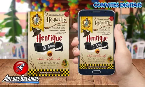 Convite Digital Harry Potter