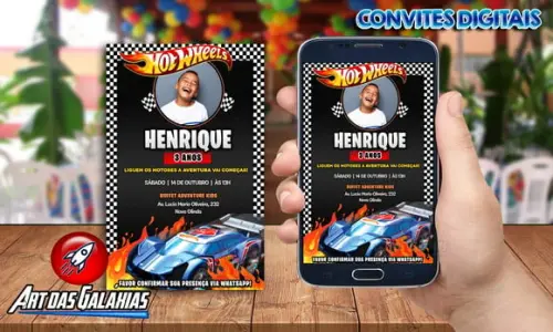 Convite Digital Hot Wheels