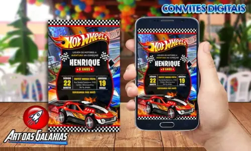 Convite Digital Hot Wheels