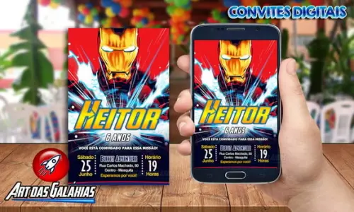 Convite Digital Homem de ferro
