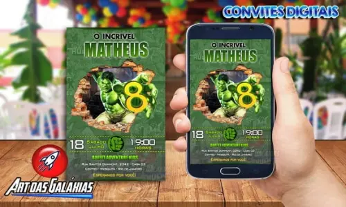 Convite Digital Hulk