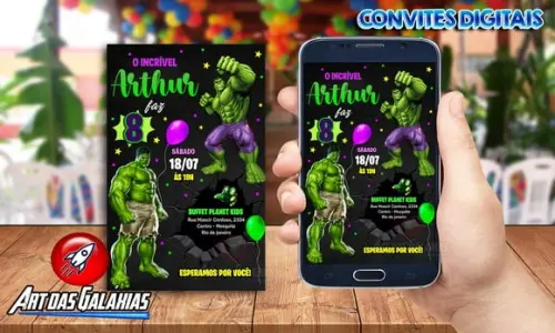 Convite Digital Hulk