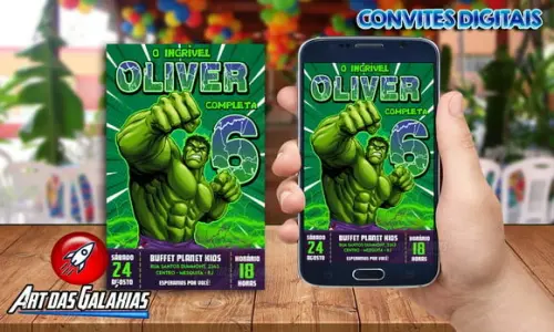 Convite Digital Hulk